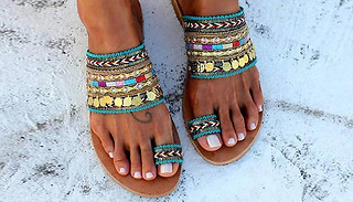 Bohemian Toe Ring Sandals - 7 Sizes