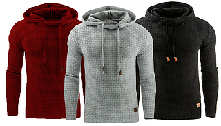 Men's Waffle Knit Winter Hoodie - 8 Colours & 7 Sizes