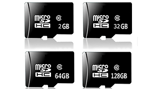 Micro SD Memory Card with Adaptor - 2GB, 32GB, 64GB or 128GB