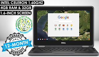 Dell Chromebook 3180 11.6-Inch Intel Laptop 4GB 32GB - Optional Case