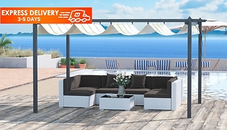 Outsunny Aluminium Pergola with Retractable Roof
