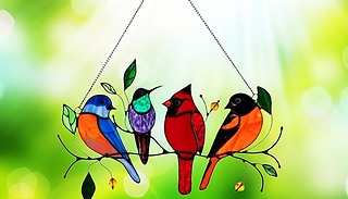 Garden Stained Bird Decoration - 4 or 7 Birds