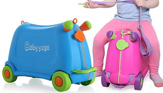 Kids Ride Along Carry-On Rolling Suitcase - 2 Colours
