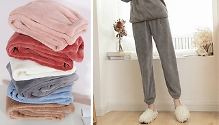 Fleece Fluffy Jogger Trousers - 5 Colours & 3 Sizes