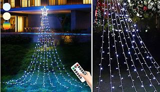 LED Waterfall Christmas Tree Lights - 3 Colours