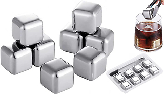 6 or 8 Stainless Steel Whiskey Cooling Cubes