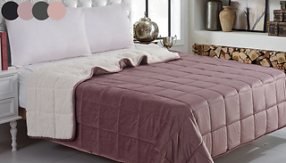Sherpa-Style Fleece Weighted Blanket - 4 Colours & 3 Sizes