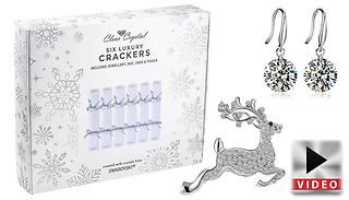 2, 6 or 12 Luxury Christmas Crackers with Crystals from Swarovski