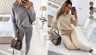 Womens Sweatshirt & Drawstring Trousers Set - 5 Sizes & 5 Colours