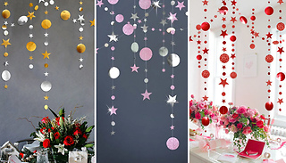 Christmas Paper Garland Decorations - 6 Colours