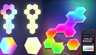 1, 5 or 10 Hexagonal Modular Wall Lights - 3 Colours