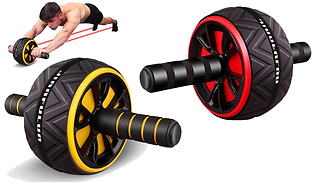 Ab Exercise Wheel with Easy Grip Handles & Mat - 6 Colours