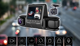 3 Camera Lens DVR Dash Cam - HD 1080p!