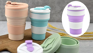 350ml or 500ml Reusable Silicone Travel Bottle - 4 Colours 