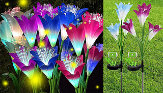 Solar-Powered Colour-Changing Lily Lawn Light - 5 Colours