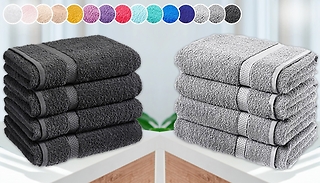 4-Pack of Jumbo Egyptian Cotton Bath Towels - 13 Colours