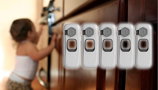 5-Pack of Adhesive Child-Proof Locks - 2 Colours