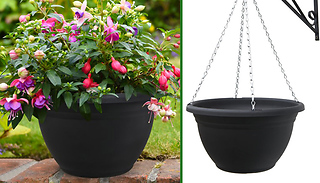 14-Inch Plastic Hanging Baskets - 1, 2 or 4