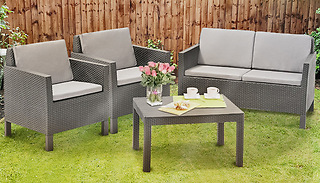 4-Seater Rattan Garden Patio Lounger Set