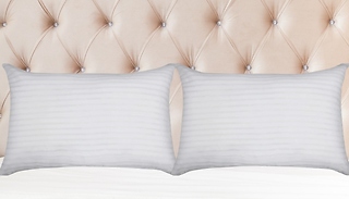 1 or 2-Pack of Lister Cartwright Hollowfibre Hotel-Quality Striped Pil ...