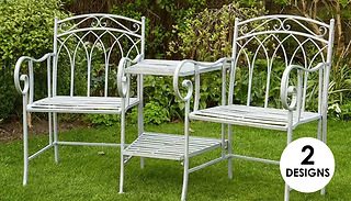 Floral Metal Garden Love Seat - 2 Designs