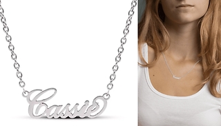 Personalised Silver Tone Name Necklace