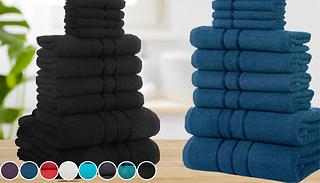 10pc Egyptian Cotton Premium Towels - 8 Colours