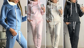 Women's Casual Hooded Tracksuit Set - 3 Colours & 6 Sizes