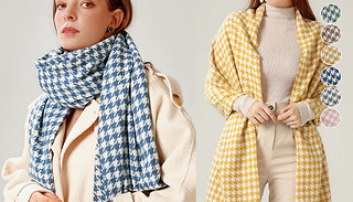  Dogtooth Style Imitation Cashmere Scarf - 7 Colours