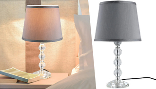HOMCOM Crystal Glass Bedside Table Lamp