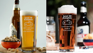 Personalised Engraved Pint Glass - 7 Designs