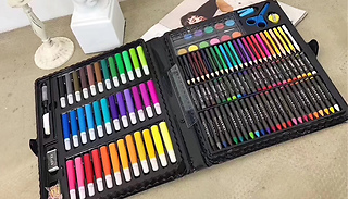 150-Piece Kids Art Set with Coloured Pencils, Markers, Oil pastels and ...