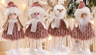 4-Pack Christmas Doll Ornaments