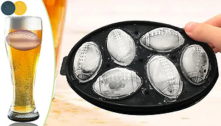 American Football Shaped Ice Cube Silicone Tray - 2 Colours