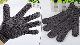 Glamza Bamboo Charcoal Exfoliating Gloves