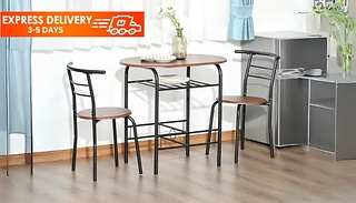 HOMCOM 3-Piece Dining Table Set
