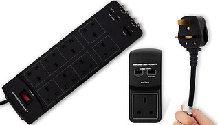 Monster Power Core Surge Protected Socket with USB - 2 Options