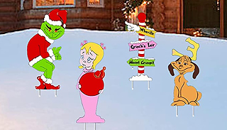 4-Piece Christmas Cartoon Creature Garden Decoration Set