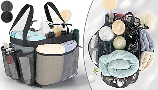 9-Pocket Portable Mesh Shower Bag Organiser - 2 Colours