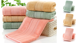 2 x Bamboo Fibre Super Soft Towels - 3 Colours