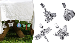 4, 8, or 16 Metal Bug Tablecloth Clip Weights