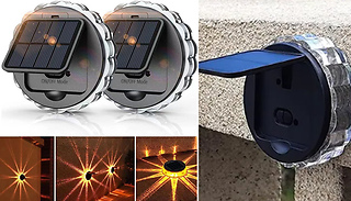Hexagonal Solar-Powered Outdoor Lamp - 1 or 2-Pack & 3 Colours