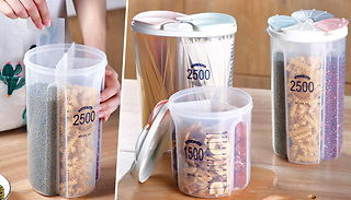 Separated Sealed Food Storage Containers - 2, 3 or 4 Compartments
