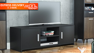 Large Wooden Black TV Storage Cabinet