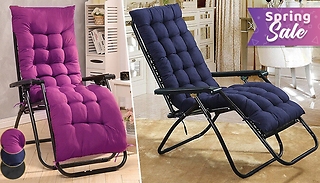 1 or 2-Pack of Sun Lounger Cushion Pad for Garden Recliner Chairs - 5 ...