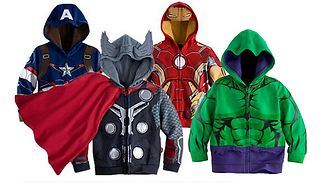 Kids Super Hero Inspired Zip-up Hoodie - 6 Colours & 6 Sizes