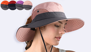 UV Protection Breathable Sun Hat with Ponytail Hole - 5 Colours