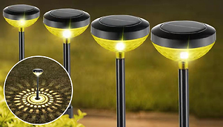 2 or 4 Solar Powered Garden Stake Lights