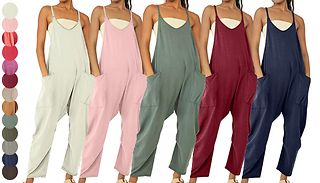 Women's Relaxed-fit Dungarees - 14 Colours & 5 Sizes