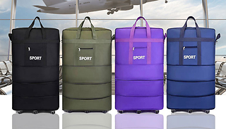 Foldable Luggage Bags with Wheels - 4 Colours & Sizes
